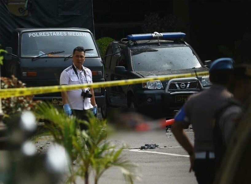 Enam Orang Terluka Akibat Ledakan Bom Mapolrestabes Medan